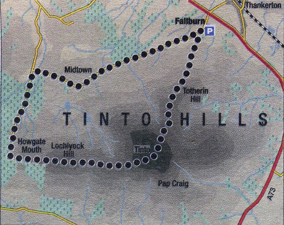 Route Map for Tinto Hill