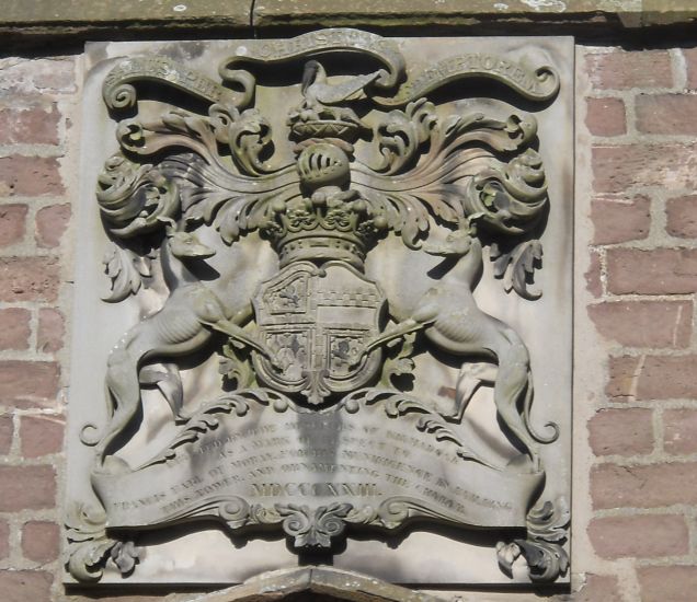 Crest on Kilmadock Parish Church in Doune Village