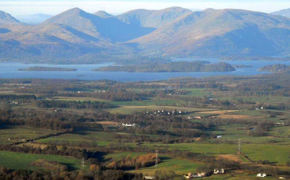 Luss Hills above Loch Lomond from Dumgoyne and the Campsie Fells