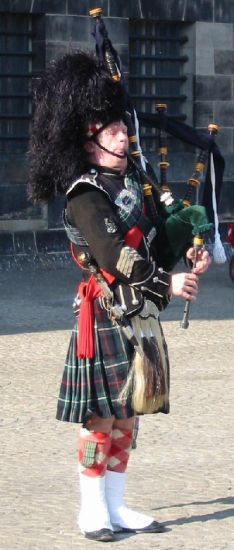Bagpipe Major at the Edinburgh Military Tattoo at Edinburgh Castle