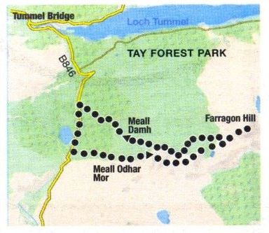 Route Map of Farragon Hill