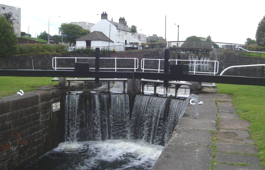 Lock 21 on Forth and Clyde Canal in Maryhill, Glasgow