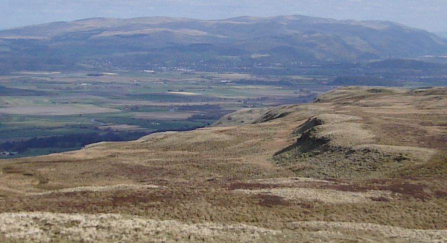 Ochill Hills above Stirling from summit of Carleatheran