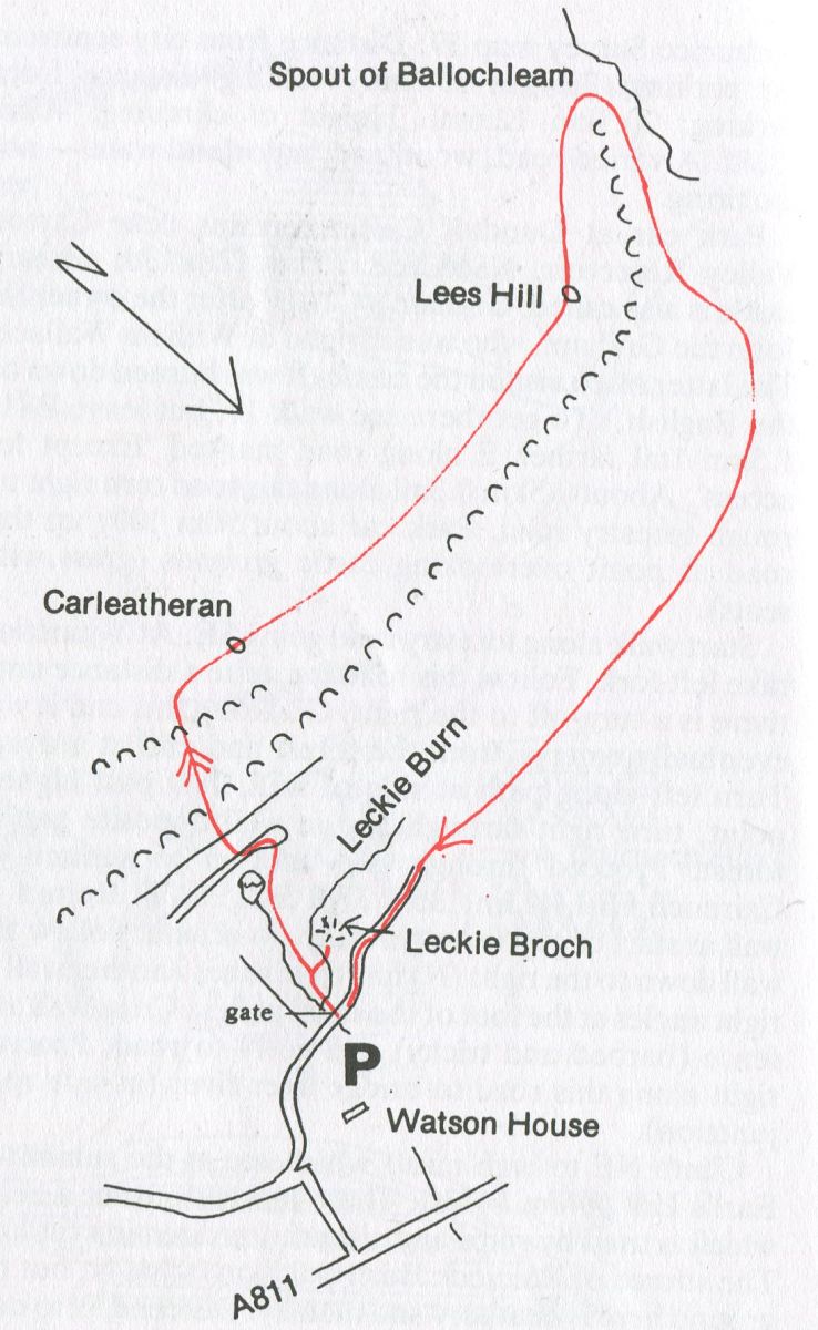 Route Map of Gargunnock Hills and Carleatheran