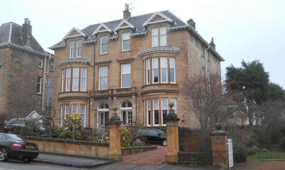Villas in Cleveden district of Kelvinside in Glasgow