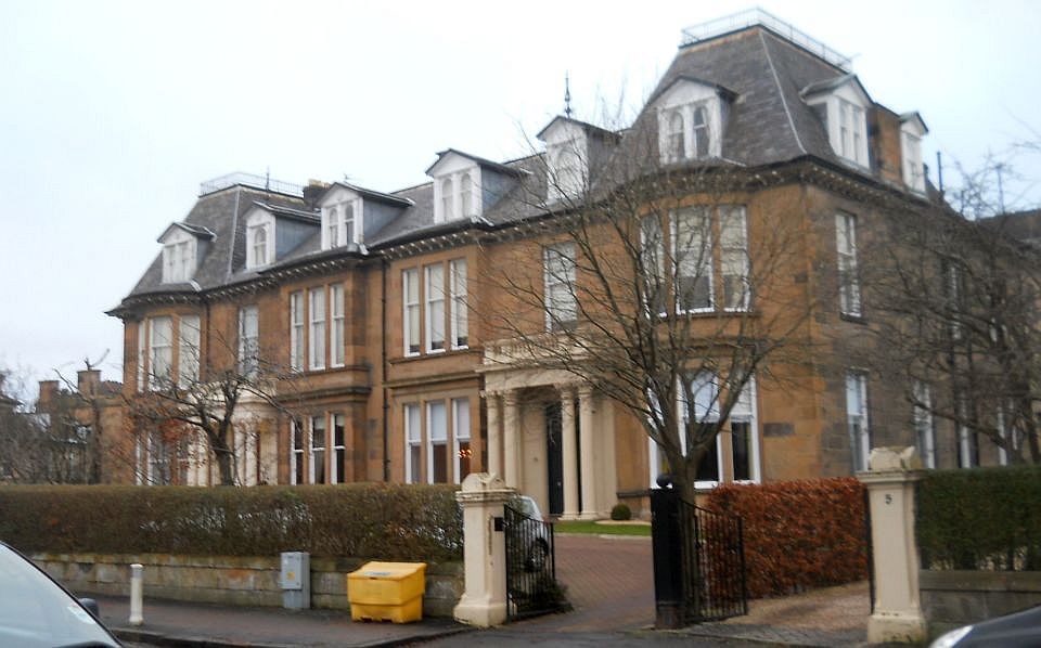 Villas in Cleveden district of Kelvinside in Glasgow