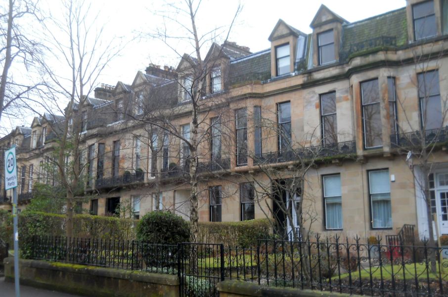 Terraced Houses in Kelvinside district of Glasgow