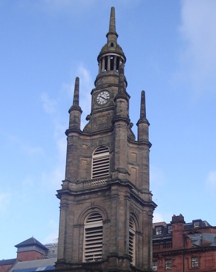 Clock Tower on St. George's Tron Church in Buchanan Street in Glasgow city centre