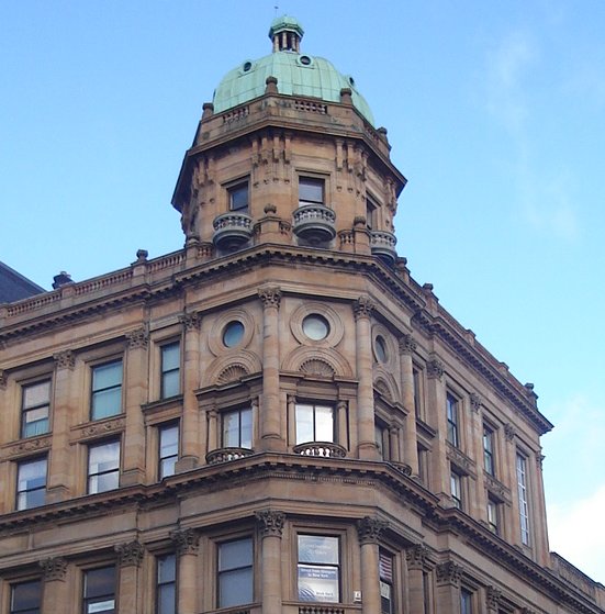 Classical Architecture of Buildings in Buchanan Street in Glasgow city centre