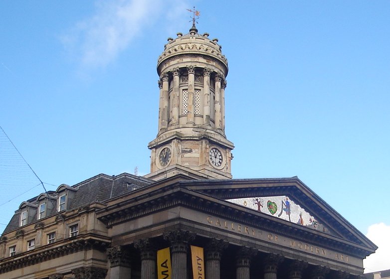 Clock Tower on Glasgow Gallery of Modern Art