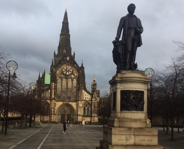 David Livingstone statue in Cathedral Square in Glasgow