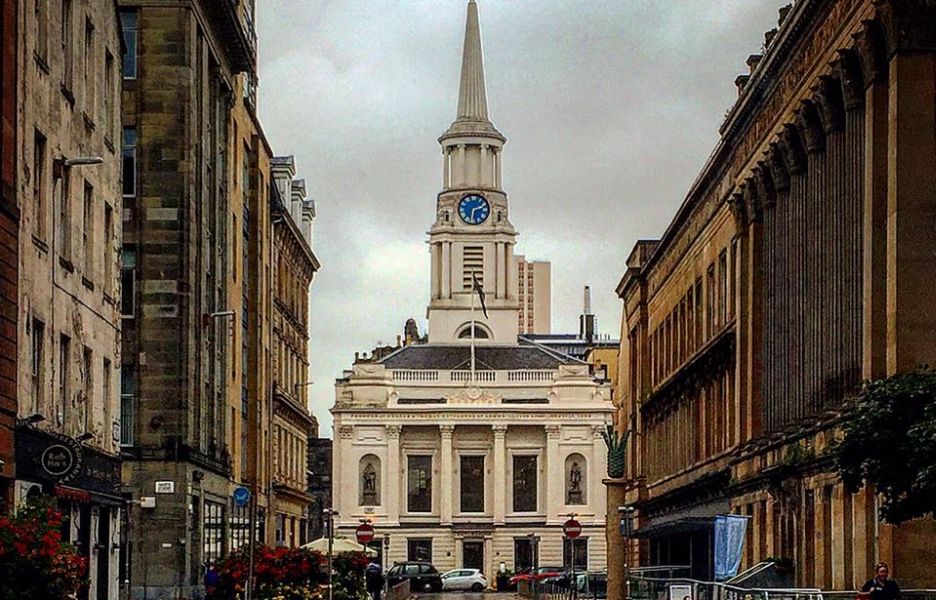 Hutchesons Hall from Ingram Street in Glasgow city centre