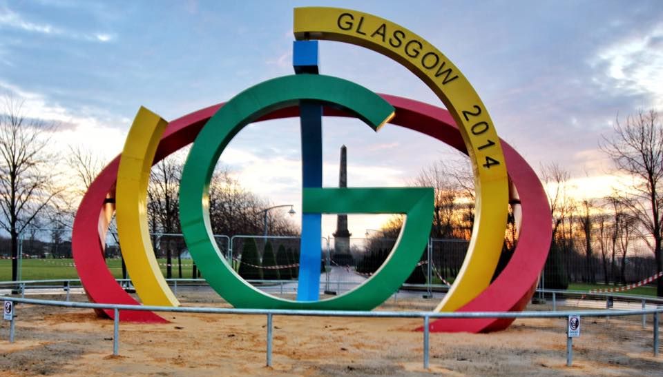 Emblem for the Glasgow Commonwealth Games 2014 in Glasgow Green