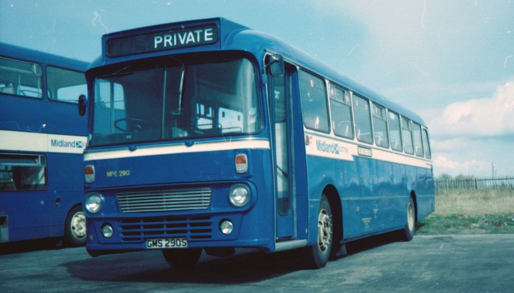 Alexander ( Midland ) Leyland bus at Milngavie bus depot