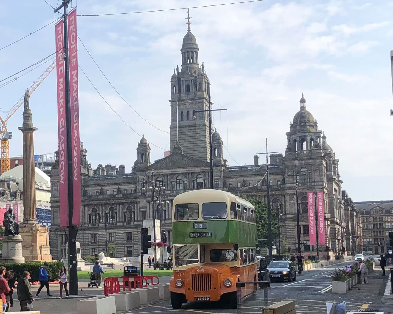 Glasgow Corporation bus in George Square