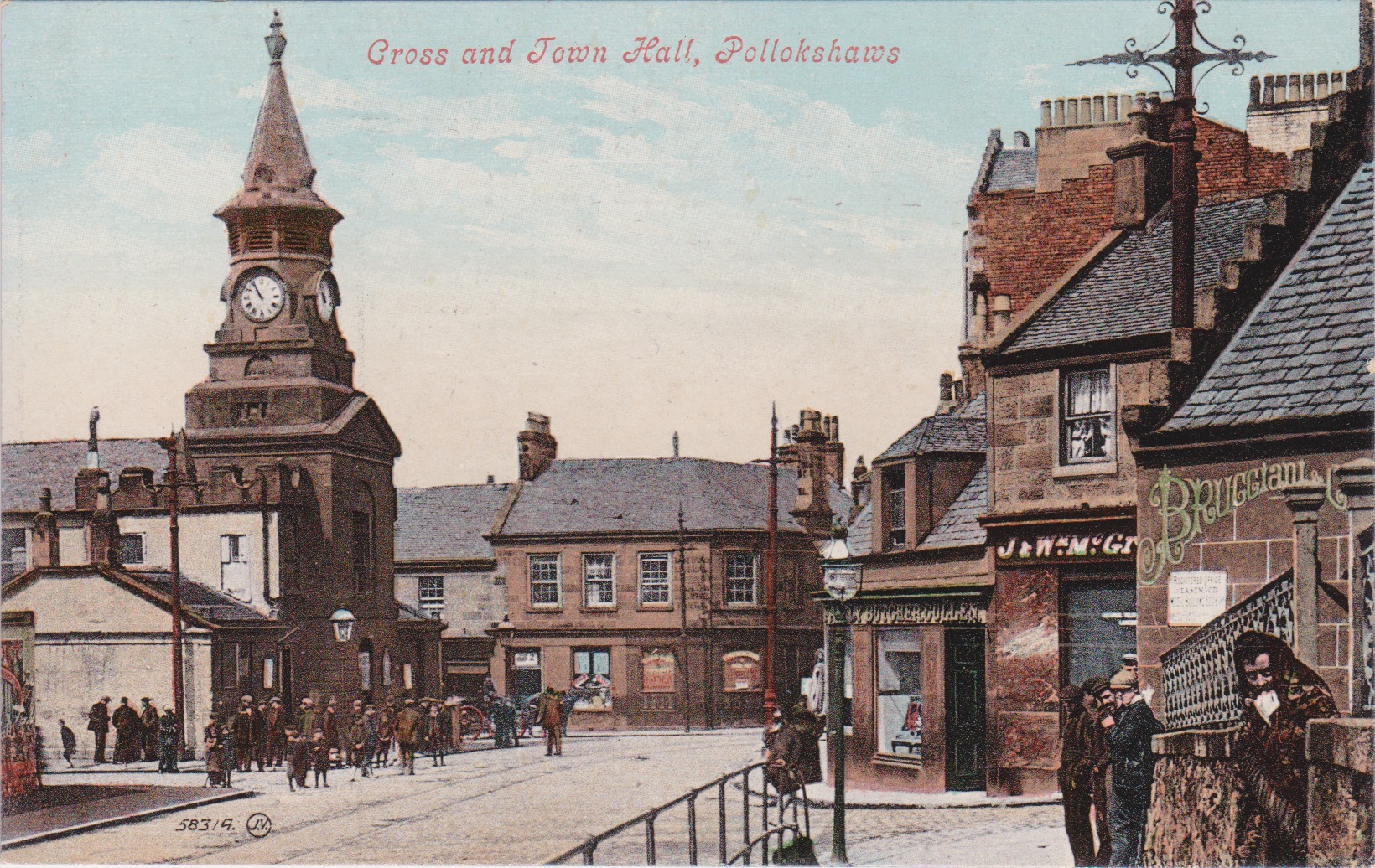 Old postcard of Pollokshaws Town Hall