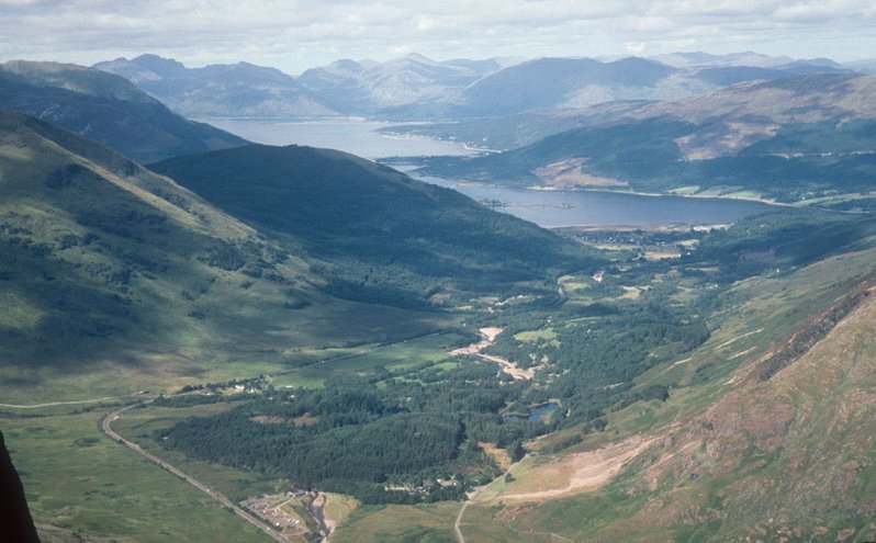 Loch Linnhe and Loch Leven from Aonach Eagach Ridge