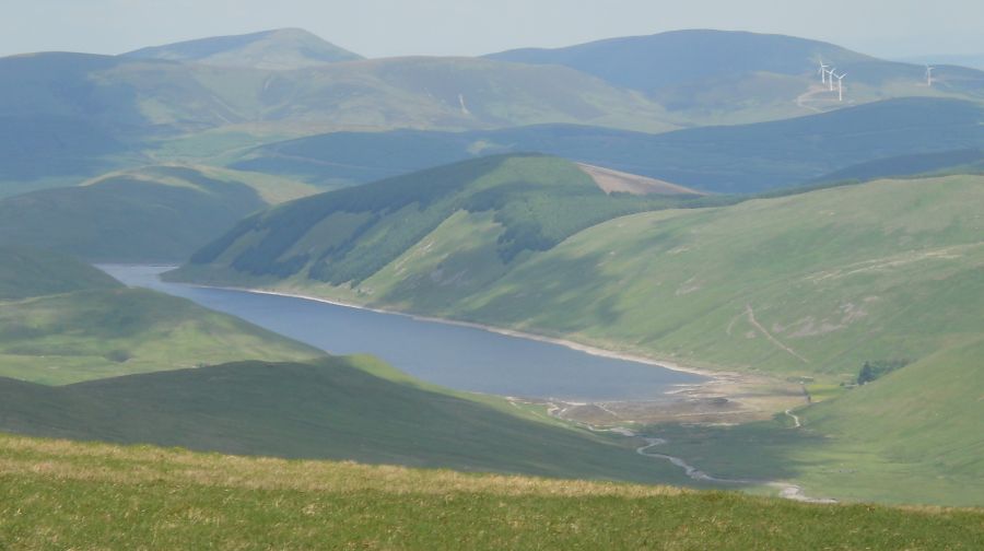 Fruid Reservoir on the traverse from Hart Fell to Saddle Yoke