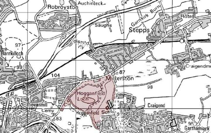Location map of Stepps in the NE of Glasgow