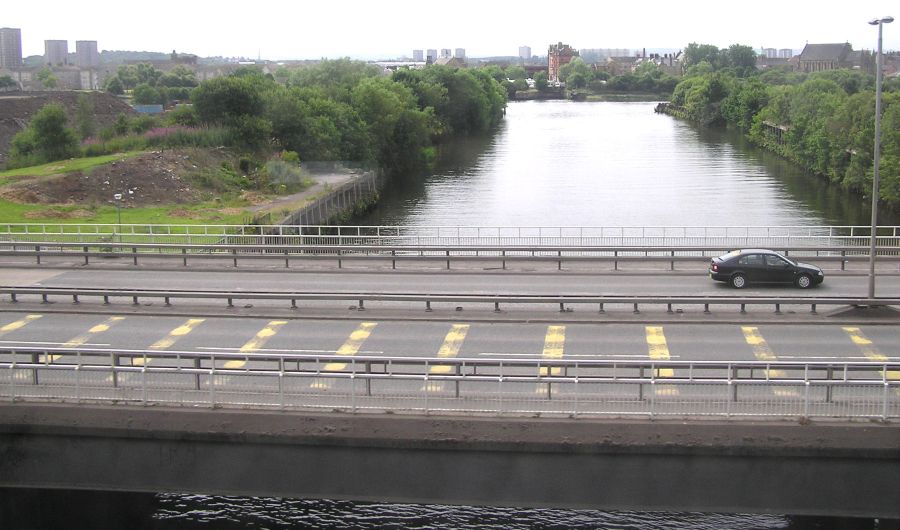 Kelvin River confluence with the River Clyde