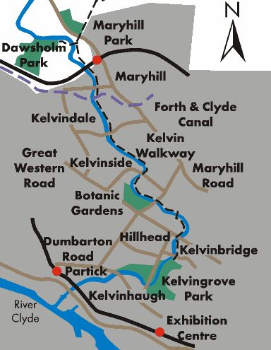 Route Map of Kelvin River Walkway