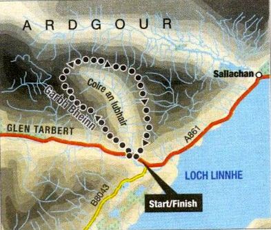 Map for Garbh Bheinn in Ardgour