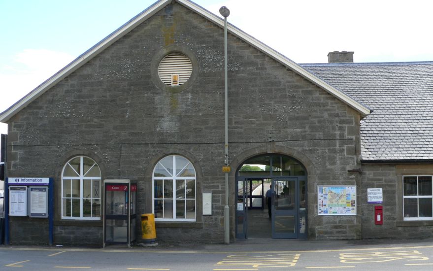 Railway Station at Thurso on the Northern Coast of Scotland
