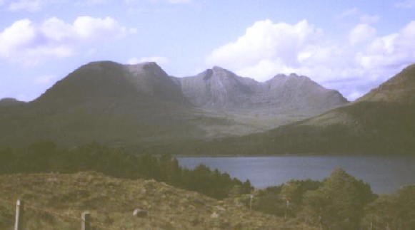 Beinn Alligin and Loch Torridon in NW Highlands of Scotland