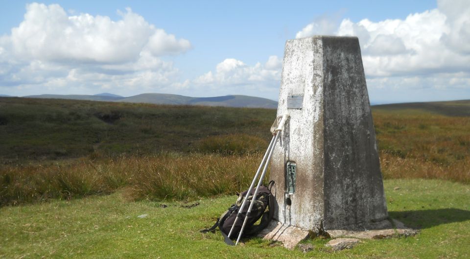 Trig Point on Dun Rig above Glensax at Peebles