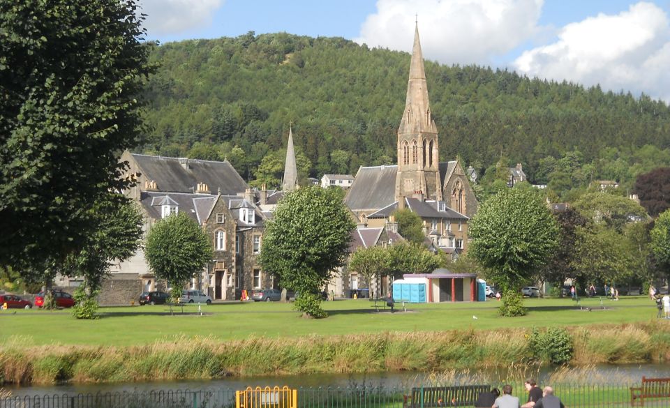The Town of Peebles on the River Tweed in the Borders Region of Southern Scotland