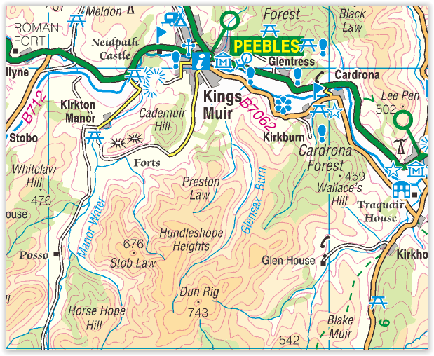 Map of Glensax at Peebles