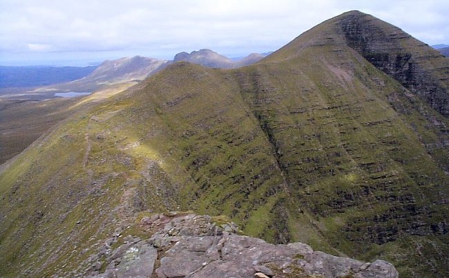 Summit Ridge of Beinn Alligin in the Torridon Region of the NW Highlands of Scotland