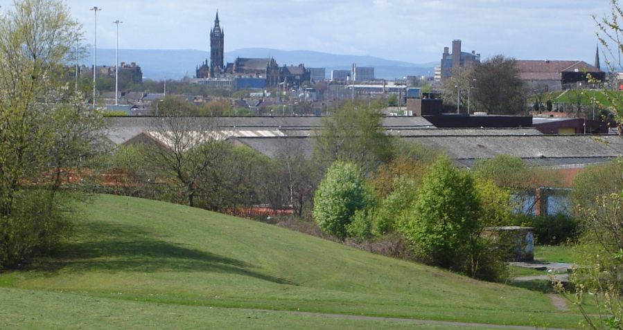 Glasgow University from Sighthill Park