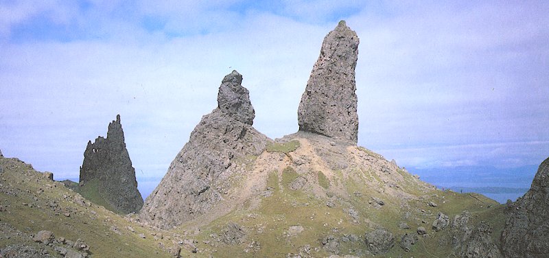 Needle and Old Man of Storr on Island of Skye