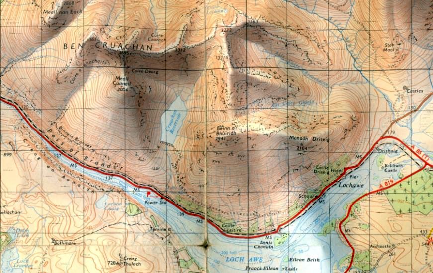 Map for the Cruachan Horseshoe