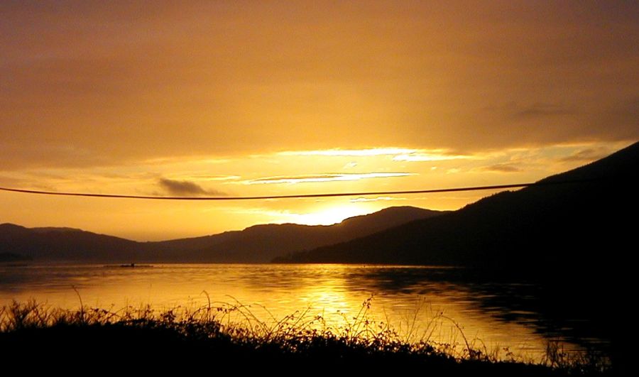 Sunset on Loch Fyne at Strachur in Argyll, Scotland