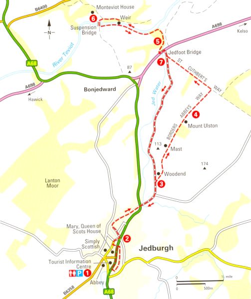 Map of Jedburgh