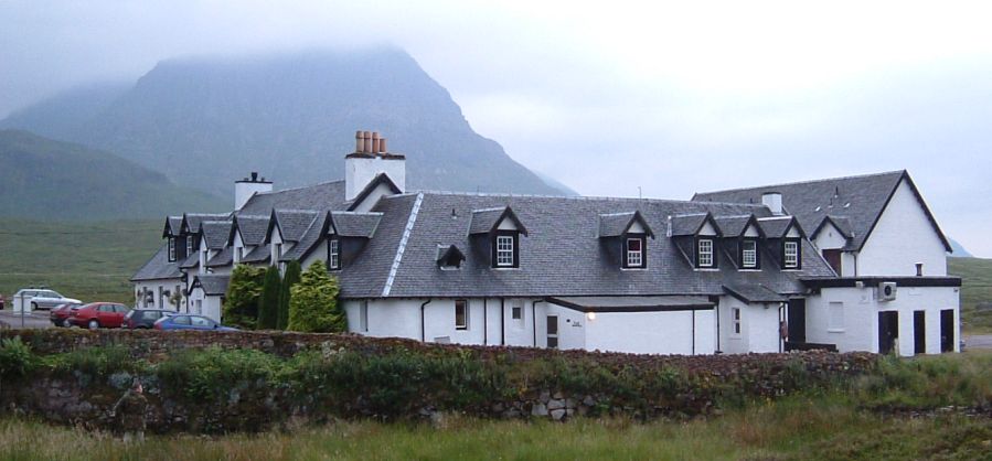 The West Highland Way - Kingshouse Inn beneath Buchaille Etive Mor in Glencoe
