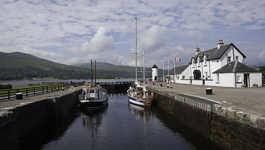 Corpach Sea Lock on Caledonian Canal at Fort William
