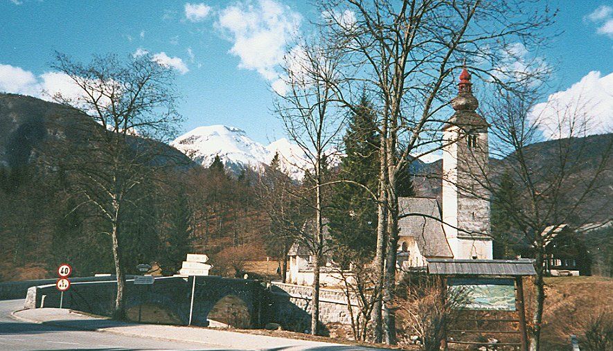 Bohinj Village in the Julian Alps of Slovenia