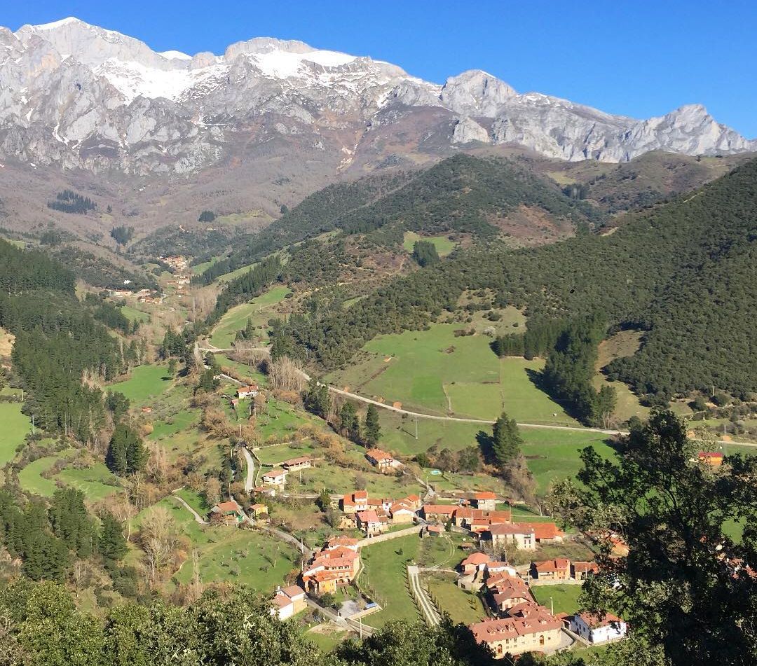 Picos de Europa above Potes in the Cantabrian Mountains of North West Spain