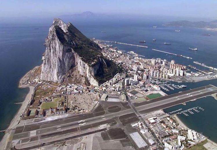 Aerial view of the Rock of Gibraltar