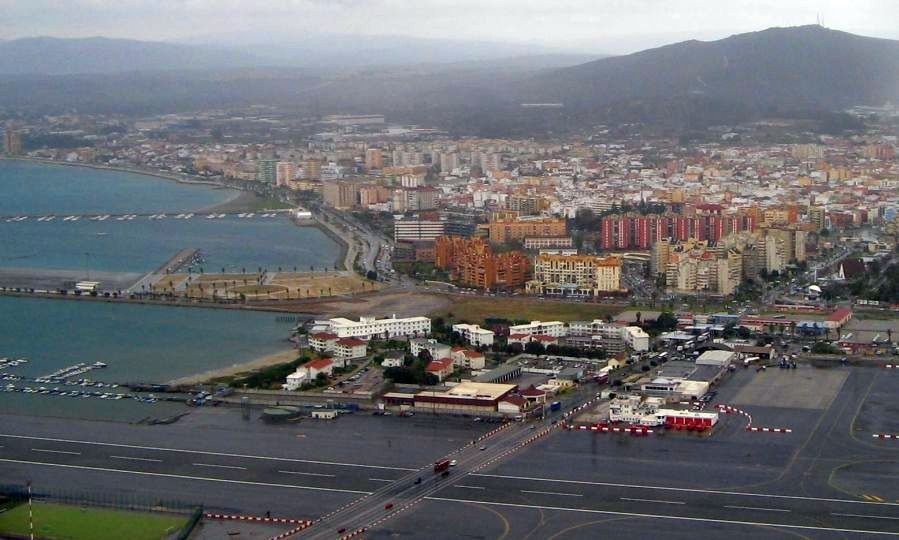 La Linea in Southern Spain from The Rock of Gibraltar