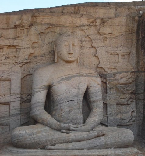Sitting Buddha at Gal Vihara in Polonnaruwa