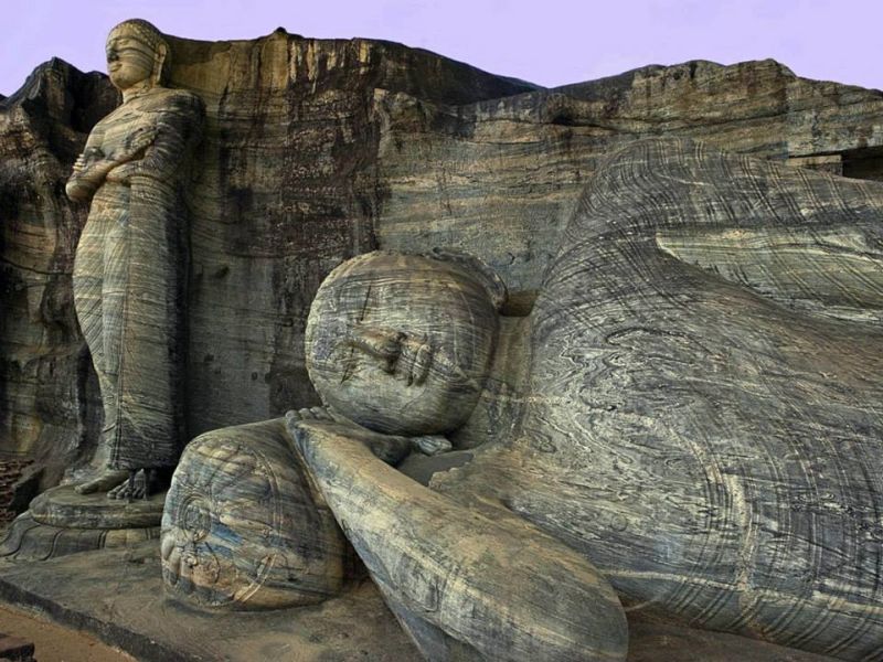 Buddha statues at Gal Vihara in Polonnaruwa