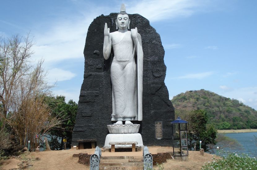 Giant Standing Buddha on road to Polonnaruwa from Sigiriya
