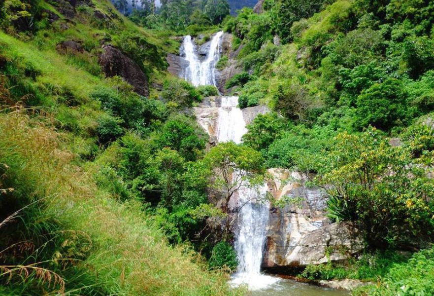 Waterfall near Nuwari Eliya in the Hill Country of Sri Lanka