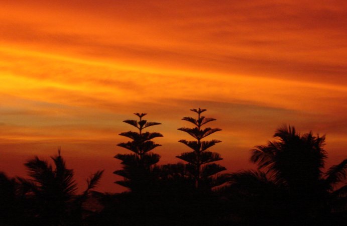 Sunsets at Negombo Beach on West Coast of Sri Lanka