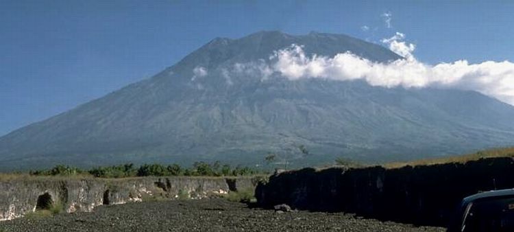 Mount Agung on the Indonesian Island of Bali