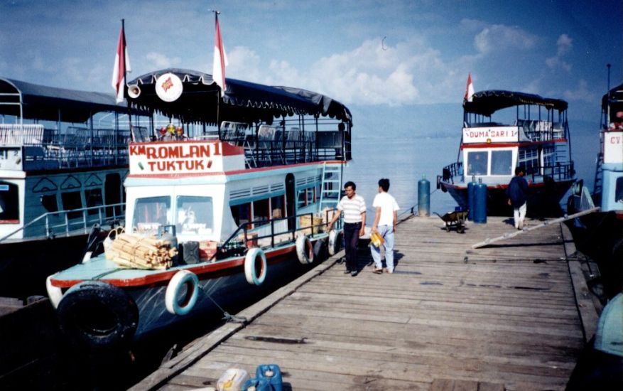 Ferries for Samosir Island at Parapat on Lake Toba
